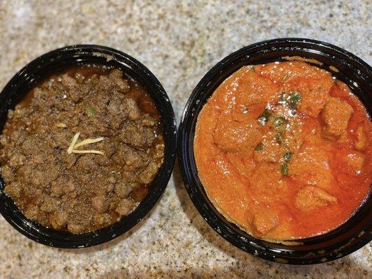 TAWA keema fry with chicken makhni