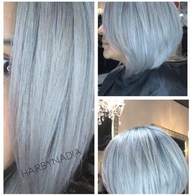 Bob Cut and platinum color