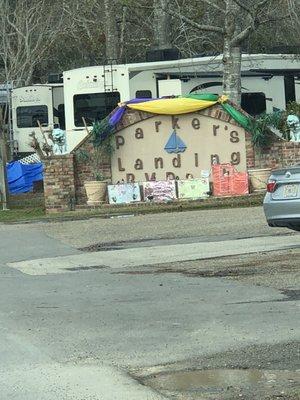 Decorated for upcoming Marci Gras...even, though, it's cancelled