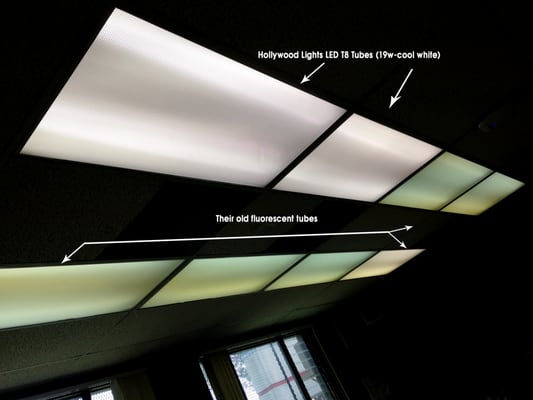 Client Comparison of our LED vs their old flourescent