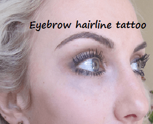 Eyebrow hairline tattoo