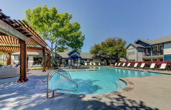 Grill stations by pool