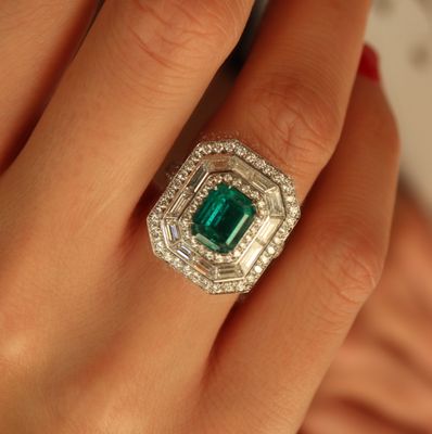 Custom emerald ring