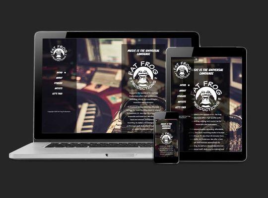 Responsive Website Design for Fat Frog Music in Piedmont South Carolina