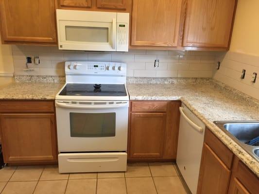 Post form Formica counter top.