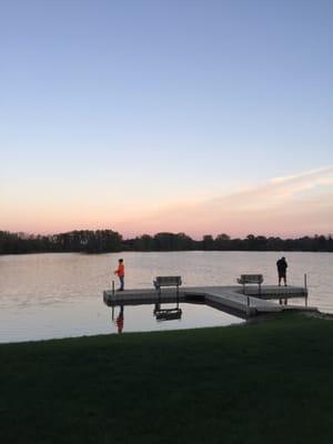 Fishing pier in campground