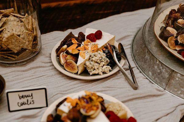 Cheese board dessert.