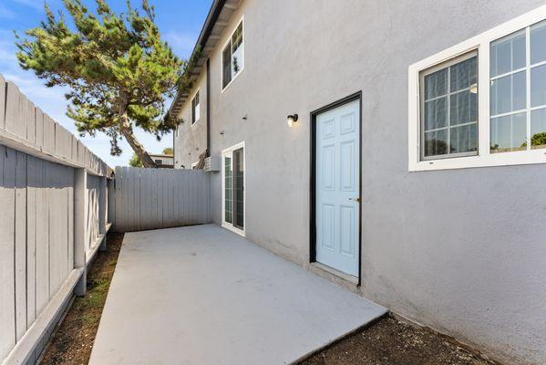 Spacious enclosed patios.