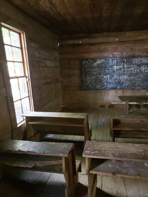 Interior of Little Greenbrier School