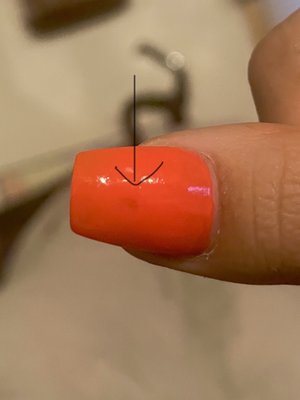 Smudged nail that wasn't bothered to actually fix