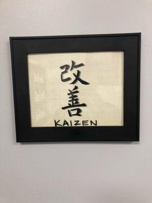 Kaizen: Little change
 
 ​Kaizen Philosophy: Constant and Never Ending Improvement