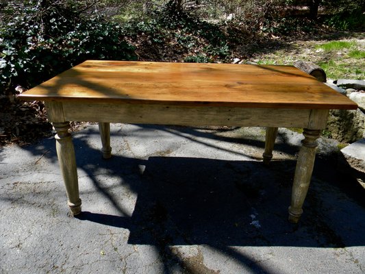 Custom built farm table using re-claimed barn wood.