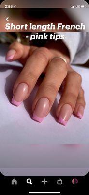 French pink tips