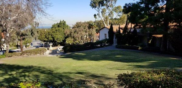 Malaga Cove Library to the right