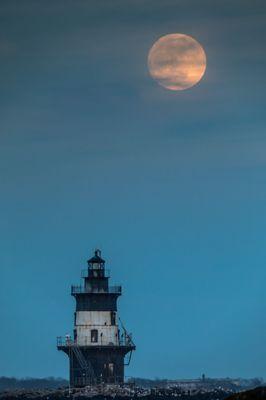 Orient point Lighthouse seen from orient point County park