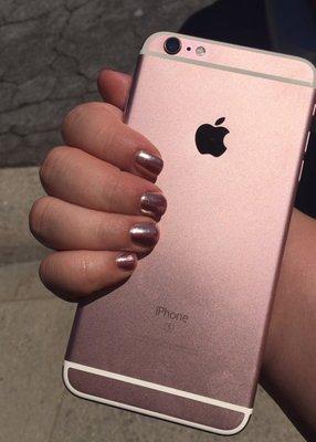 I'm loving my rose gold chrome nails! Thanks Leah!!