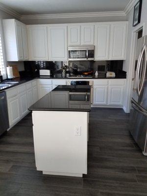 New cabinets with granite counters