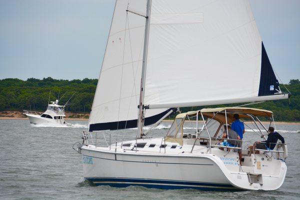 Captain Eric and friends sailing out of Sag Harbor