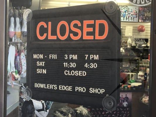 Bowler's edge pro shop schedule