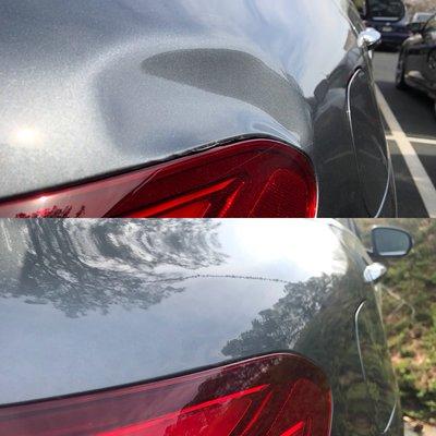 Rt qtr panel dent repair