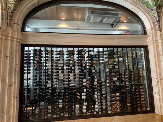 Wine selection at Leila restaurant