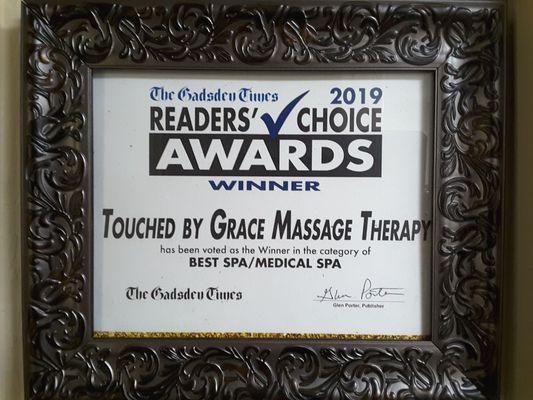 We were voted best spa by the Gadsden Times readers!!! Call for an appointment to find out why.