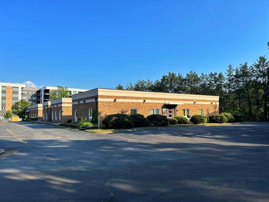 Back side of building where office is located.