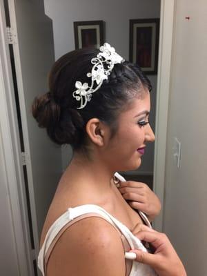 Quinceñera updo