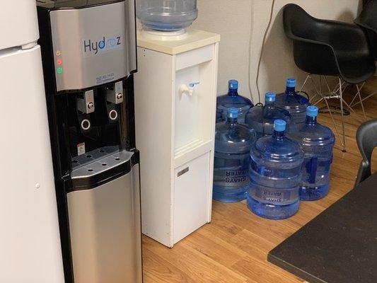 Before, and after! Free up storage space in your break room by removing the tacky jug!