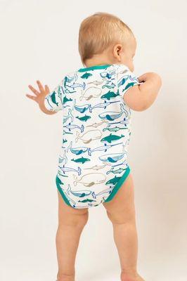 Whale onesie in jade