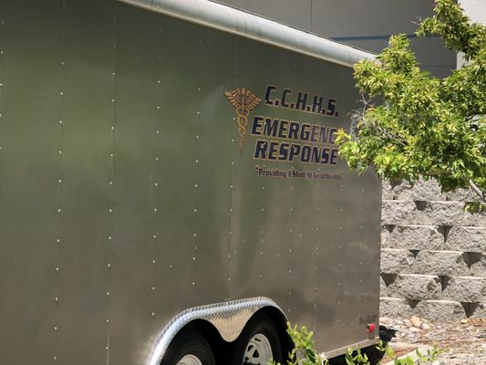 Sunday, June 7, 2020: Carson City Health & Human Services emergency response trailer.