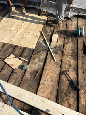 Roof decking repair