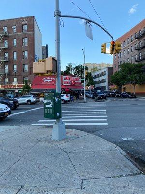 Cross street - Webb Ave & W, Kingsbridge  Antillana Meat Market (red awning)