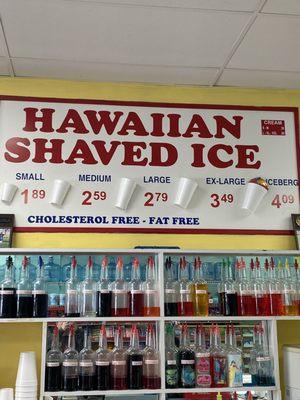 They have shaved ice