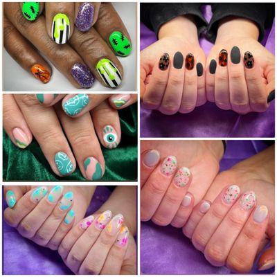 These manicures are ideas for the art level - More than minimal art!