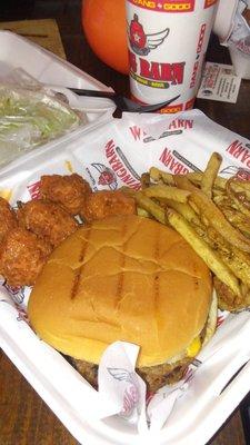 Wing and Burger Combo