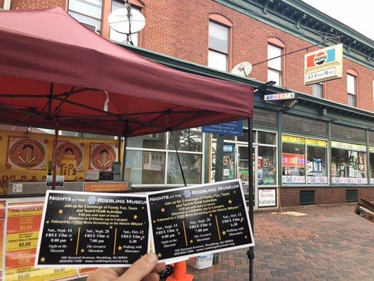 A-1 Food Mart and Jarhead Johnny's in Roebling
 
Roebling Museum outside movie night two blocks away Check back for upcoming events