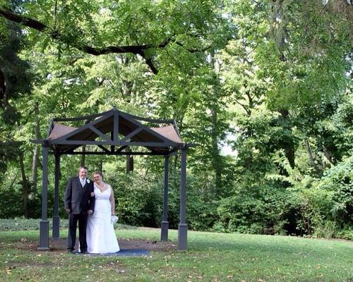 The gazebo on their grounds