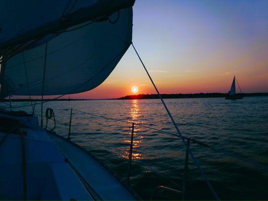 Sunset sail with Jersey Shore sailing along the Toms River & the bay!