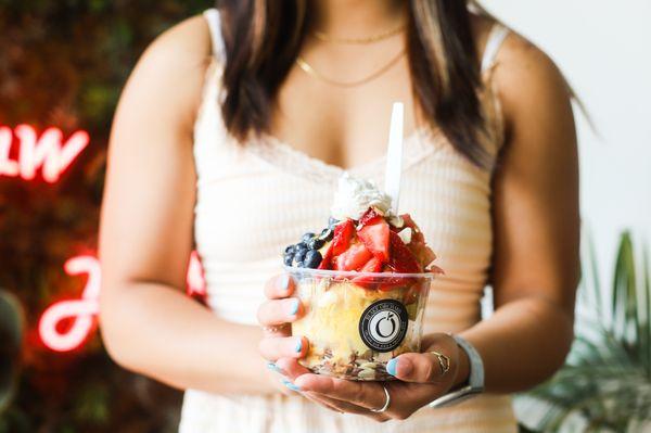 High Tide Smoothie Bowl w/ coconut cream topping