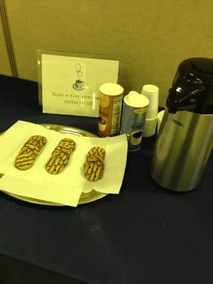 Free coffee and cookies