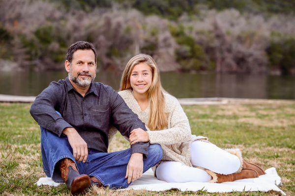 Dr. Trey Kaliher, Austin dentist, and his daughter