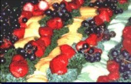 Memphis caterer - breakfast buffet. Your choice - fruit, rolls, eggs, sausage/bacon/ham, grits, juices, and more!