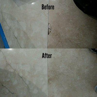 Tile Repair With Epoxy Color Matching & Refinishing