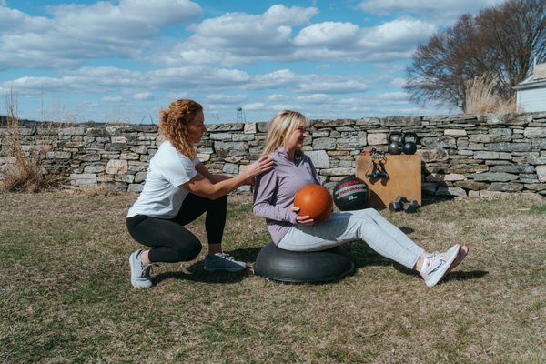 Outdoor personal training session