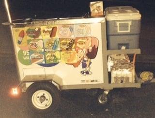 Our outdoor Ice Cream Cart