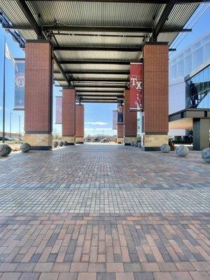 Paver hardscape install at Globe Life Park, Arlington