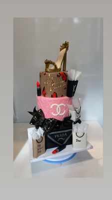 Designer brand cakes with the sugar sugar on top