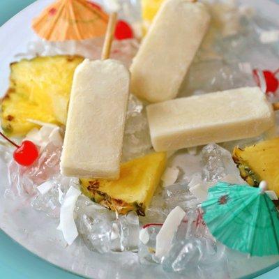 Pina colada pops