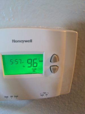 This was the temp in my home when they showed up.